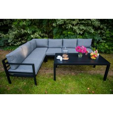Dārza mēbeļu komplekts ALLUMINIO GRANDE BLACK